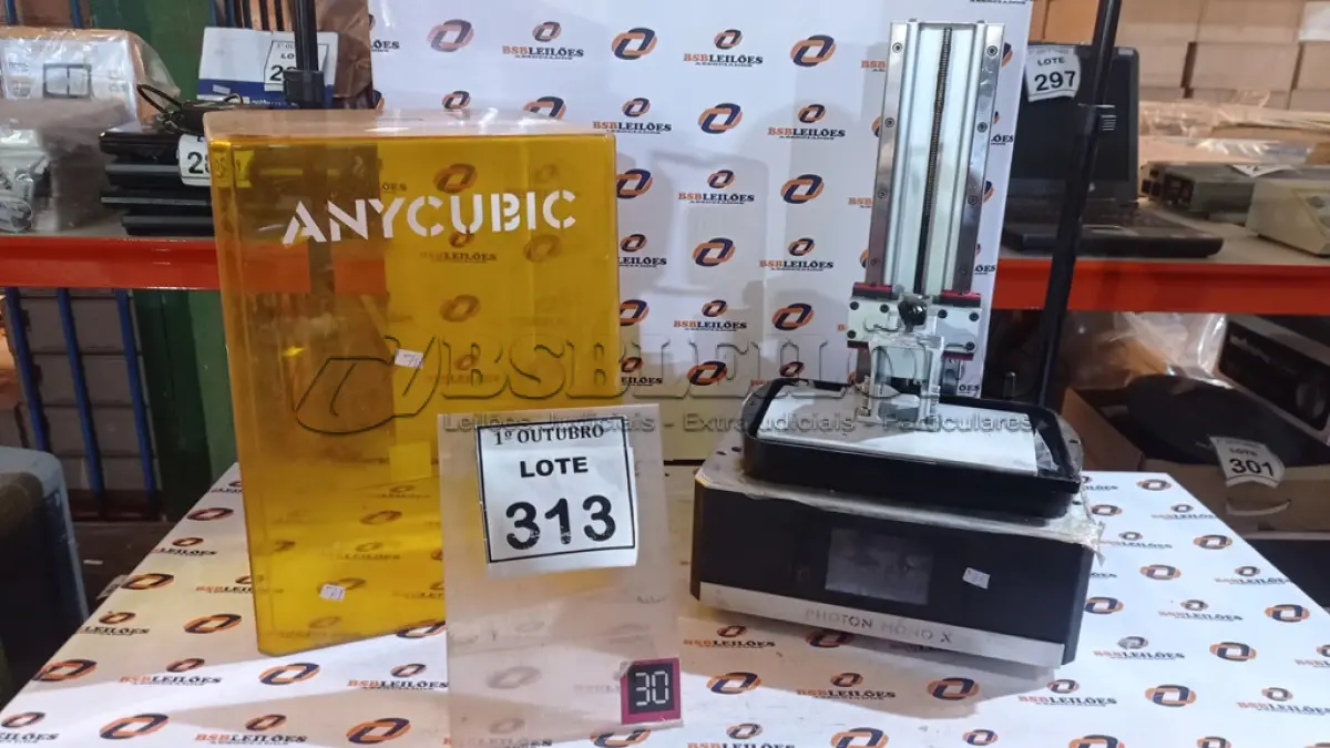 LOTE 313 - 01 IMPRESSORA 3D MODEL O PHOTO MONO X MARCA ANYCUBIC. (NO ESTADO) ATENÇÃO! FAZER A VISITAÇÃO ANTES DE ARREMATAR, NÃO SABEMOS SE FUNCIONA, LEILÃO NÃO TEM GARANTIA E NEM DEVOLUÇÃO, SUJEITO A POSSÍVEIS AVARIAS VISÍVEIS/OCULTAS E/OU AUSÊNCIA DE COMPONENTES.