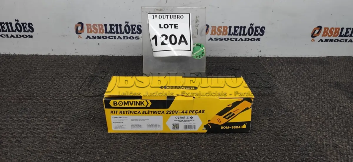 LOTE 120 - 01 KIT RETIFICA ELÉTRICA 220V 44 PEÇAS (PRODUTO NOVO). (NO ESTADO) ATENÇÃO! FAZER A VISITAÇÃO ANTES DE ARREMATAR, NÃO SABEMOS SE FUNCIONA, LEILÃO NÃO TEM GARANTIA E NEM DEVOLUÇÃO, SUJEITO A POSSÍVEIS AVARIAS VISÍVEIS/OCULTAS E/OU AUSÊNCIA DE COMPONENTES.