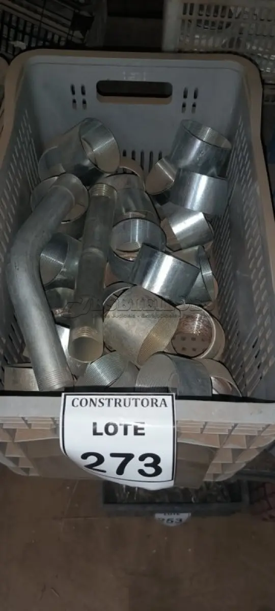 LOTE 273 - 01 LOTE COM LUVAS DE ELETRODUTO ZINCADA 3”. (CAIXA ORGANIZADORA NAO INCLUSA) (NO ESTADO) ATENÇÃO! FAZER A VISITAÇÃO ANTES DE ARREMATAR, NÃO SABEMOS SE FUNCIONA, LEILÃO NÃO TEM GARANTIA E NEM DEVOLUÇÃO, SUJEITO A POSSÍVEIS AVARIAS VISÍVEIS/OCULTAS E/OU AUSÊNCIA DE COMPONENTES.
