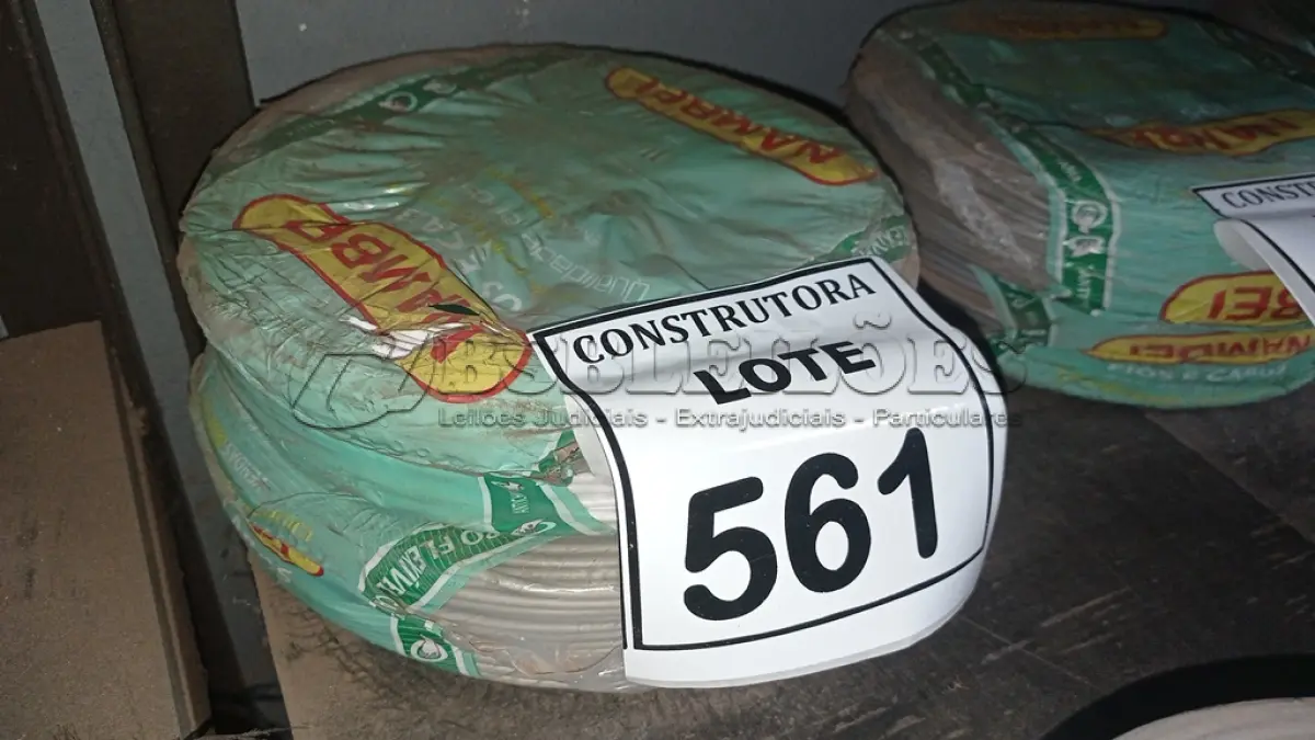 LOTE 561 - 02 ROLOS DE FIO 1X1,5MM ANTI CHAMA 450/750 100 METROS NA COR CINZA. (NO ESTADO) ATENÇÃO! FAZER A VISITAÇÃO ANTES DE ARREMATAR, NÃO SABEMOS SE FUNCIONA, LEILÃO NÃO TEM GARANTIA E NEM DEVOLUÇÃO, SUJEITO A POSSÍVEIS AVARIAS VISÍVEIS/OCULTAS E/OU AUSÊNCIA DE COMPONENTES.