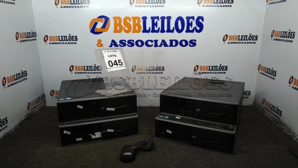 LOTE 045 - 04 CPUS MARCA HP. (NO ESTADO) ATENÇÃO! FAZER A VISITAÇÃO ANTES DE ARREMATAR, NÃO SABEMOS SE FUNCIONA, LEILÃO NÃO TEM GARANTIA E NEM DEVOLUÇÃO, SUJEITO A POSSÍVEIS AVARIAS VISÍVEIS/OCULTAS E/OU AUSÊNCIA DE COMPONENTES.