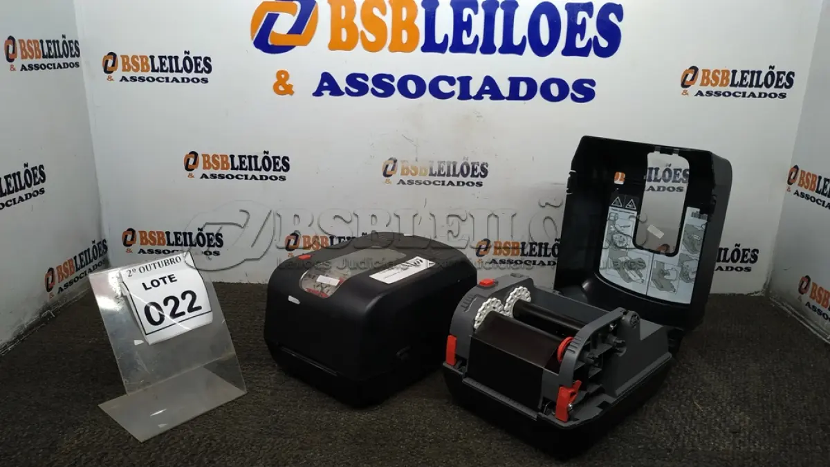 LOTE 022 - 02 IMPRESSORAS DE ETIQUETAS MARCA HONEYWELL. (NO ESTADO) ATENÇÃO! FAZER A VISITAÇÃO ANTES DE ARREMATAR, NÃO SABEMOS SE FUNCIONA, LEILÃO NÃO TEM GARANTIA E NEM DEVOLUÇÃO, SUJEITO A POSSÍVEIS AVARIAS VISÍVEIS/OCULTAS E/OU AUSÊNCIA DE COMPONENTES.