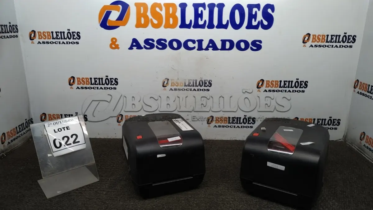 LOTE 022 - 02 IMPRESSORAS DE ETIQUETAS MARCA HONEYWELL. (NO ESTADO) ATENÇÃO! FAZER A VISITAÇÃO ANTES DE ARREMATAR, NÃO SABEMOS SE FUNCIONA, LEILÃO NÃO TEM GARANTIA E NEM DEVOLUÇÃO, SUJEITO A POSSÍVEIS AVARIAS VISÍVEIS/OCULTAS E/OU AUSÊNCIA DE COMPONENTES.
