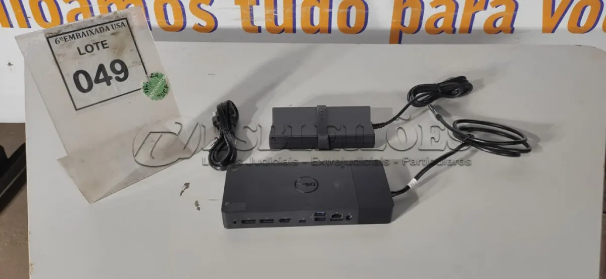 LOTE 049 - 01 DOCKING STATION DELL WD19 (NOVO).(NO ESTADO EM QUE SE ENCONTRA. SUJEITO A AVARIAS OCULTAS/VISÍVEIS.)