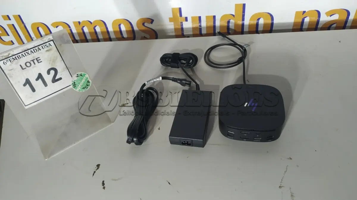 LOTE 112 - 01 DOCKING STATION HP HSN-IX02.(NOVO) (NO ESTADO EM QUE SE ENCONTRA. SUJEITO A AVARIAS OCULTAS/VISÍVEIS.)