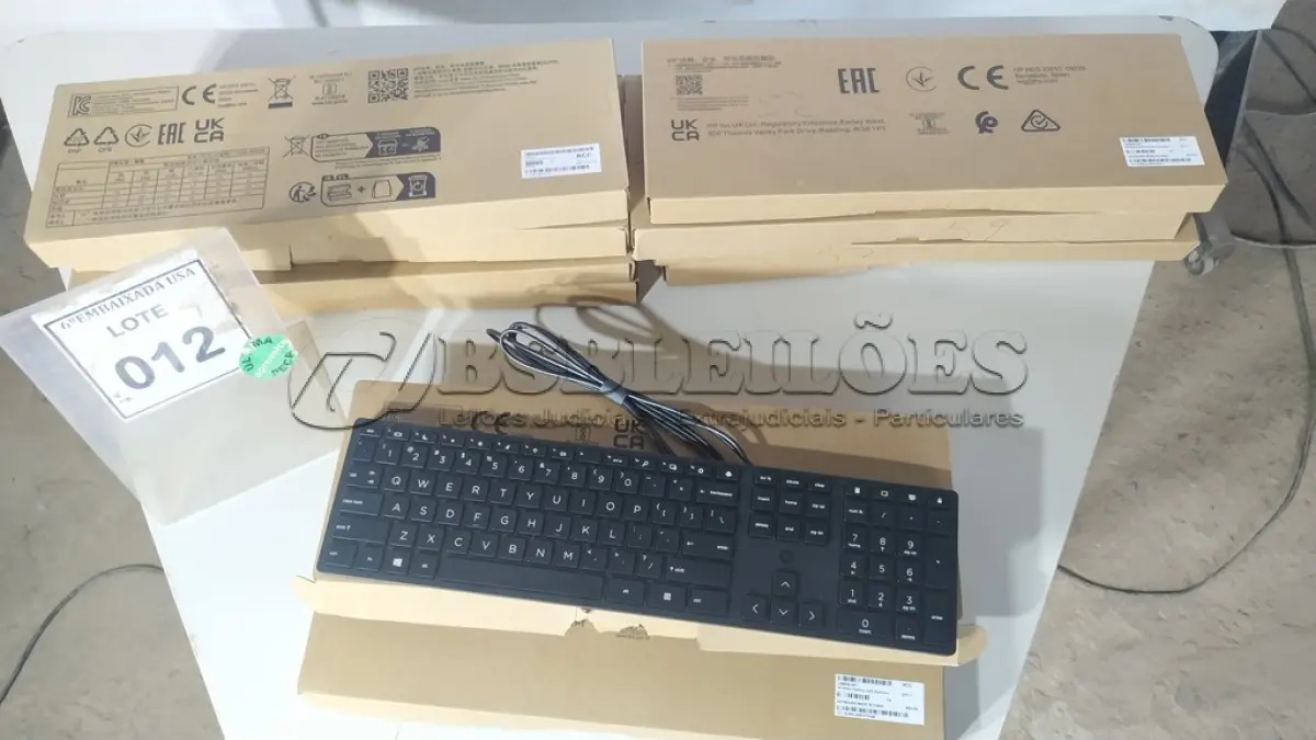 LOTE 012 - 10 TECLADOS DE COMPUTADOR. (NO ESTADO EM QUE SE ENCONTRA. SUJEITO A AVARIAS OCULTAS/VISÍVEIS.)