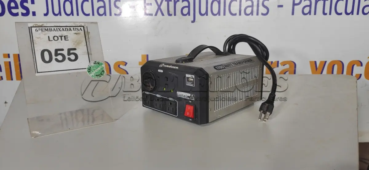 LOTE 055 - 01 TRANSFORMADOR PRATEADO KRIEGER 1700WATTS. (NO ESTADO EM QUE SE ENCONTRA. SUJEITO A AVARIAS OCULTAS/VISÍVEIS.)