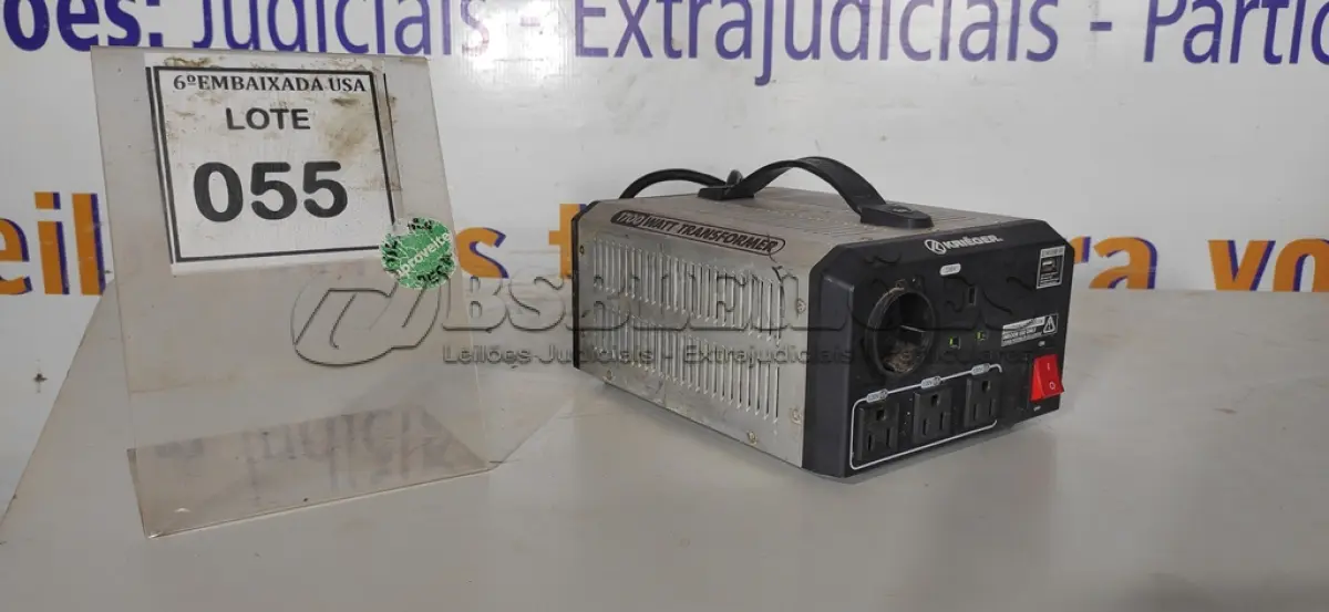 LOTE 055 - 01 TRANSFORMADOR PRATEADO KRIEGER 1700WATTS. (NO ESTADO EM QUE SE ENCONTRA. SUJEITO A AVARIAS OCULTAS/VISÍVEIS.)