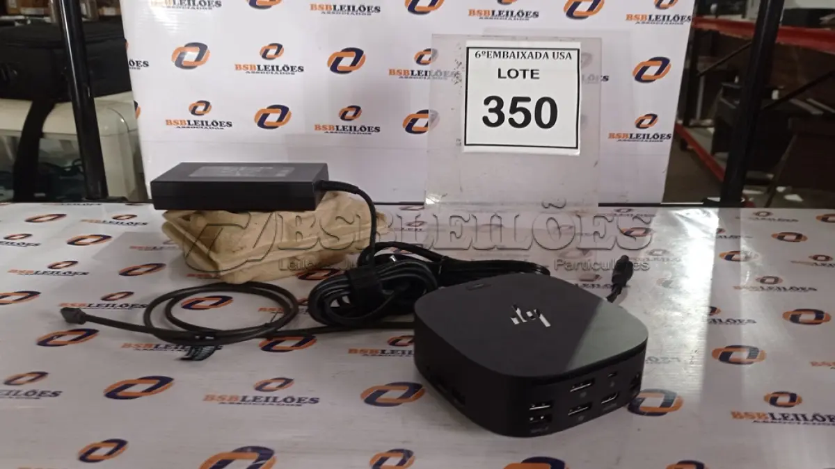 LOTE 350 - 01 DOCKING STATION HP HSN-IX02.(NOVO) (NO ESTADO EM QUE SE ENCONTRA. SUJEITO A AVARIAS OCULTAS/VISÍVEIS.)