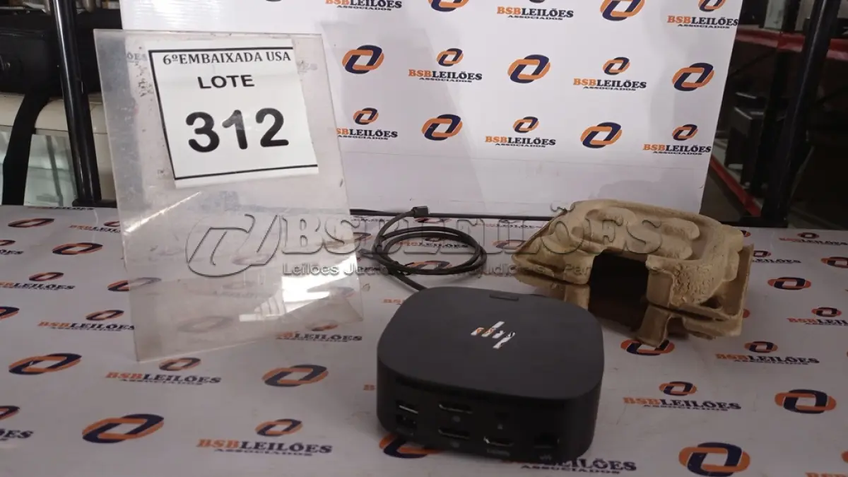 LOTE 312 - 01 DOCKING STATION HP HSN-IX02.(NOVO) (NO ESTADO EM QUE SE ENCONTRA. SUJEITO A AVARIAS OCULTAS/VISÍVEIS.)