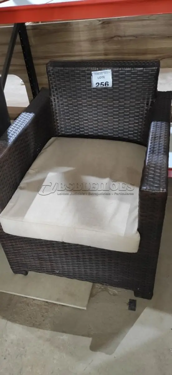 LOTE 256 - 01 POLTRONA DE JARDIM. (NO ESTADO EM QUE SE ENCONTRA. SUJEITO A AVARIAS OCULTAS/VISÍVEIS.) BH1552F