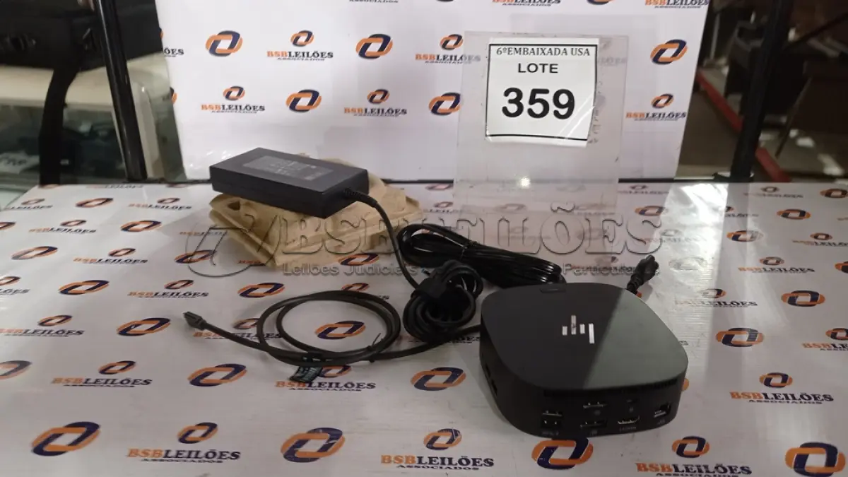 LOTE 359 - 01 DOCKING STATION HP HSN-IX02.(NOVO) (NO ESTADO EM QUE SE ENCONTRA. SUJEITO A AVARIAS OCULTAS/VISÍVEIS.)