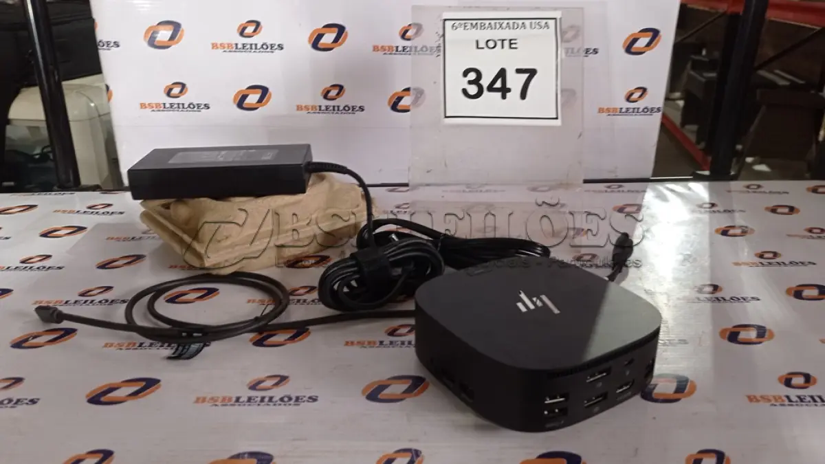 LOTE 347 - 01 DOCKING STATION HP HSN-IX02.(NOVO) (NO ESTADO EM QUE SE ENCONTRA. SUJEITO A AVARIAS OCULTAS/VISÍVEIS.)