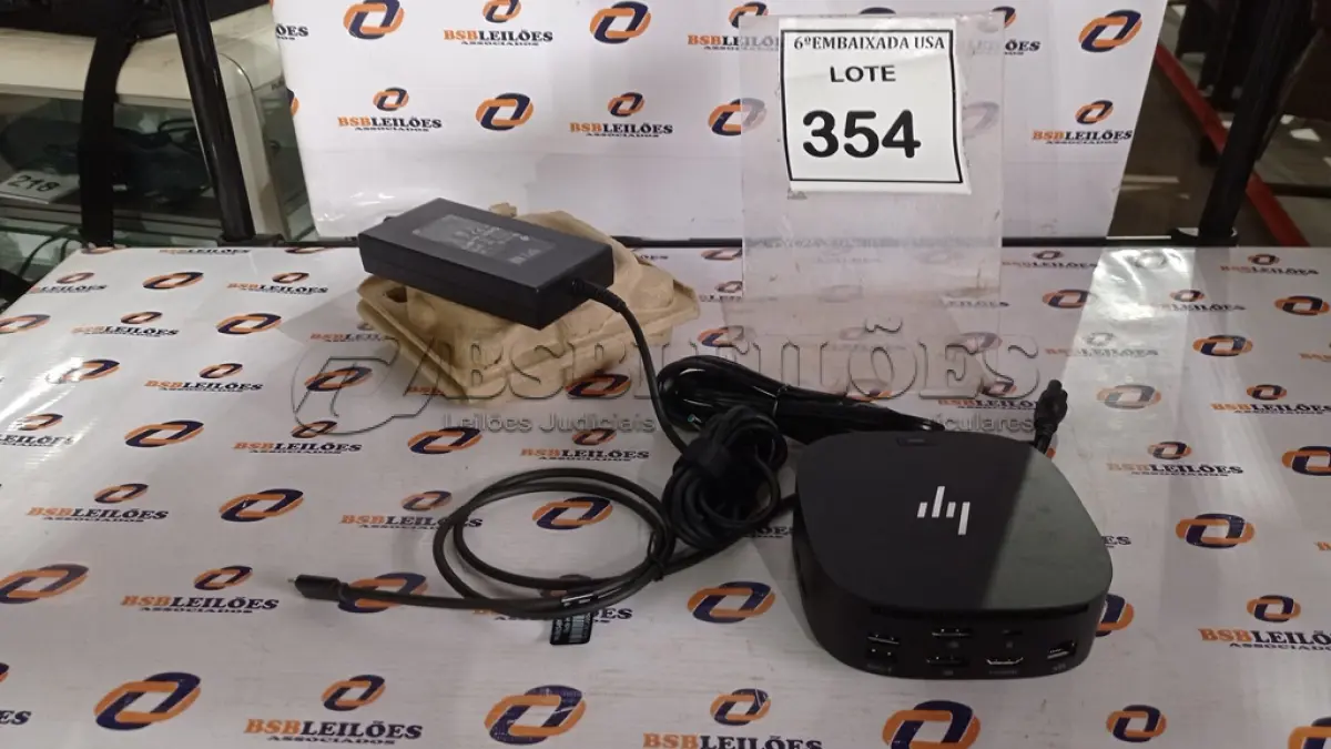 LOTE 354 - 01 DOCKING STATION HP HSN-IX02.(NOVO) (NO ESTADO EM QUE SE ENCONTRA. SUJEITO A AVARIAS OCULTAS/VISÍVEIS.)