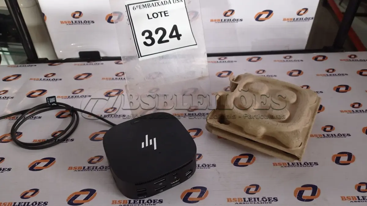 LOTE 324 - 01 DOCKING STATION HP HSN-IX02.(NOVO) (NO ESTADO EM QUE SE ENCONTRA. SUJEITO A AVARIAS OCULTAS/VISÍVEIS.)