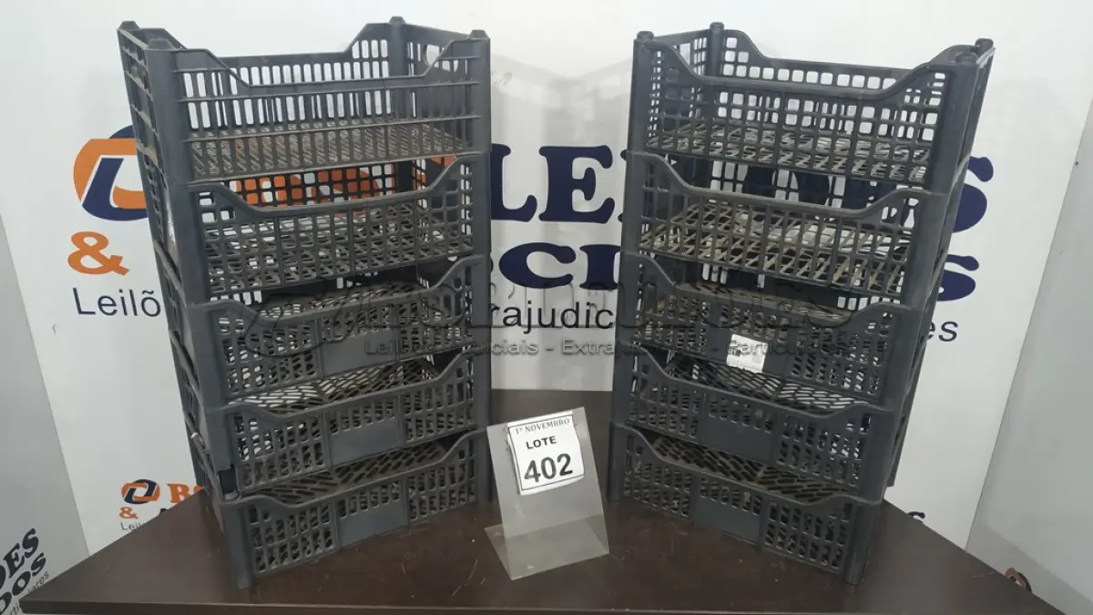 LOTE 402 - 10 CESTAS ORGANIZADORAS. (NO ESTADO) ATENÇÃO! FAZER A VISITAÇÃO ANTES DE ARREMATAR, NÃO SABEMOS SE FUNCIONA, LEILÃO NÃO TEM GARANTIA E NEM DEVOLUÇÃO, SUJEITO A POSSÍVEIS AVARIAS VISÍVEIS/OCULTAS E/OU AUSÊNCIA DE COMPONENTES.