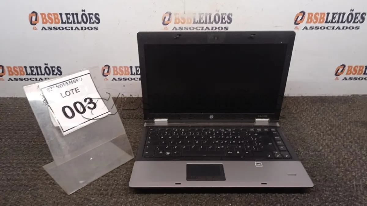 LOTE 003 - 01 NOTEBOOK SÉRIE PROBOOK MARCA HP. (NO ESTADO) ATENÇÃO! FAZER A VISITAÇÃO ANTES DE ARREMATAR, NÃO SABEMOS SE FUNCIONA, LEILÃO NÃO TEM GARANTIA E NEM DEVOLUÇÃO, SUJEITO A POSSÍVEIS AVARIAS VISÍVEIS/OCULTAS E/OU AUSÊNCIA DE COMPONENTES.