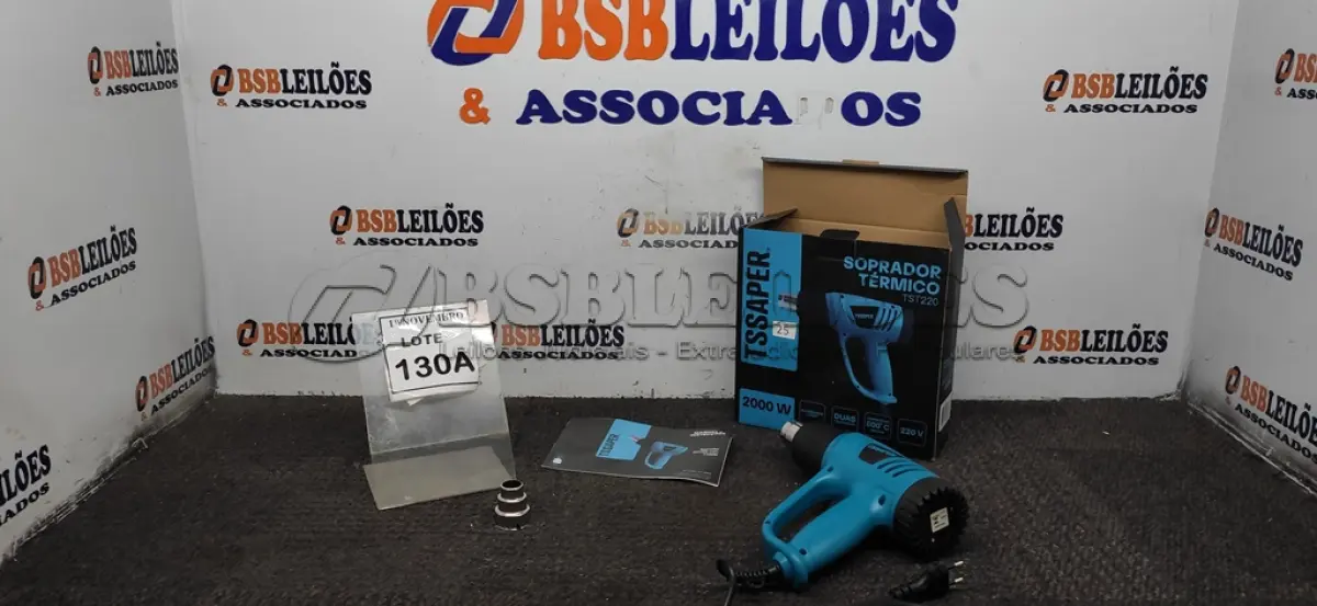 LOTE 130 - 01 SOPRADOR TÉRMICO 200W DUAS VELOCIDADES. (NO ESTADO) ATENÇÃO! FAZER A VISITAÇÃO ANTES DE ARREMATAR, NÃO SABEMOS SE FUNCIONA, LEILÃO NÃO TEM GARANTIA E NEM DEVOLUÇÃO, SUJEITO A POSSÍVEIS AVARIAS VISÍVEIS/OCULTAS E/OU AUSÊNCIA DE COMPONENTES.