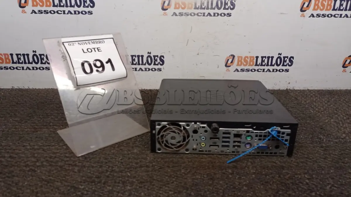 LOTE 091 - 01 MINI CPU MARCA HP. (NO ESTADO) ATENÇÃO! FAZER A VISITAÇÃO ANTES DE ARREMATAR, NÃO SABEMOS SE FUNCIONA, LEILÃO NÃO TEM GARANTIA E NEM DEVOLUÇÃO, SUJEITO A POSSÍVEIS AVARIAS VISÍVEIS/OCULTAS E/OU AUSÊNCIA DE COMPONENTES.