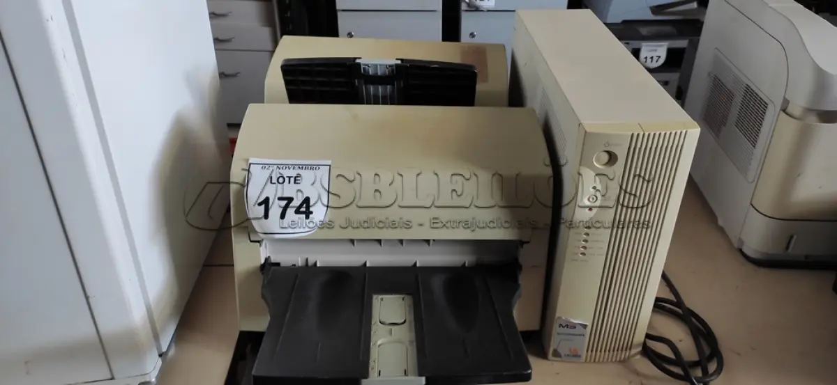 LOTE 174 - 02 SCANNERS DE DOCUMENTOS MARCA FUJITSU E 01 NOBREAK MARCA LACERDA. (NO ESTADO) ATENÇÃO! FAZER A VISITAÇÃO ANTES DE ARREMATAR, NÃO SABEMOS SE FUNCIONA, LEILÃO NÃO TEM GARANTIA E NEM DEVOLUÇÃO, SUJEITO A POSSÍVEIS AVARIAS VISÍVEIS/OCULTAS E/OU AUSÊNCIA DE COMPONENTES.
