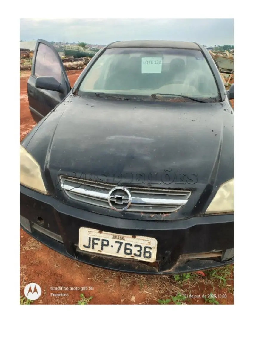 LOTE 128 - 01 VEÍCULO GM ASTRA SEDAN CONFORT 2.0 FLEXPOWER, ANO 2004/2005, JFP-7636 – RENAVAM 00843289023 – CHASSI Nº 9BGTS69W05B250058. (NO ESTADO DE CONSERVAÇÃO QUE SE ENCONTRA)