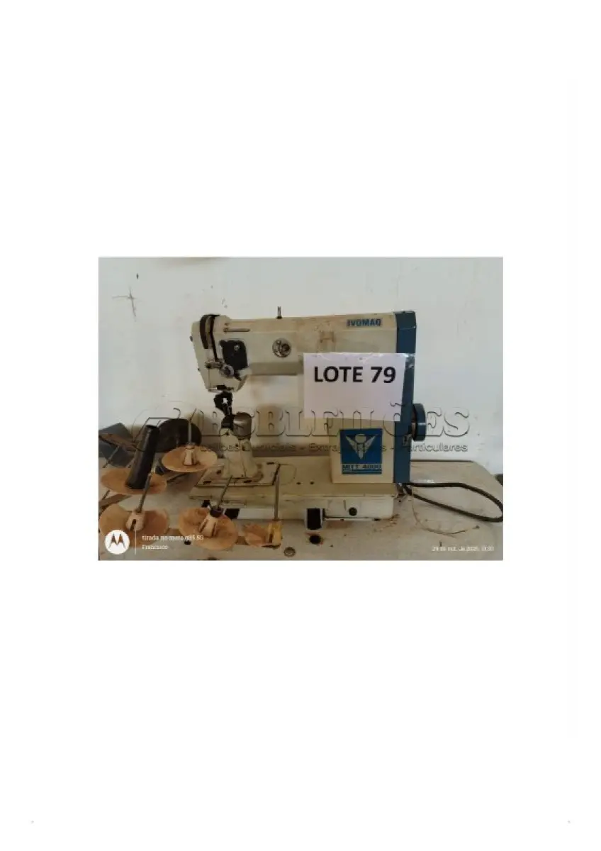 LOTE 079 - 01 MÁQUINA DE SAPATEIRO INOVAC. (NO ESTADO DE CONSERVAÇÃO QUE SE ENCONTRA)