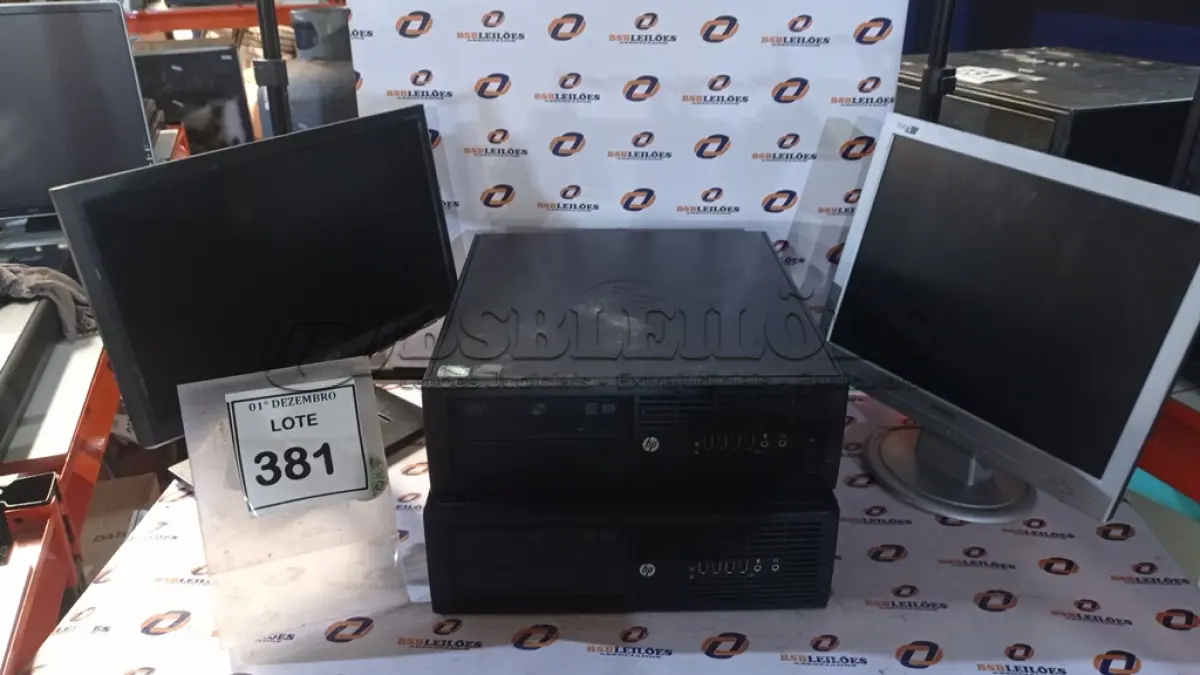 LOTE 381 - 02 CPUS DDR3 MARCA HP E 02 MONITORES MARCAS ACER E PHILIPS. (NO ESTADO) ATENÇÃO! FAZER A VISITAÇÃO ANTES DE ARREMATAR, NÃO SABEMOS SE FUNCIONA, LEILÃO NÃO TEM GARANTIA E NEM DEVOLUÇÃO, SUJEITO A POSSÍVEIS AVARIAS VISÍVEIS/OCULTAS E/OU AUSÊNCIA DE COMPONENTES.