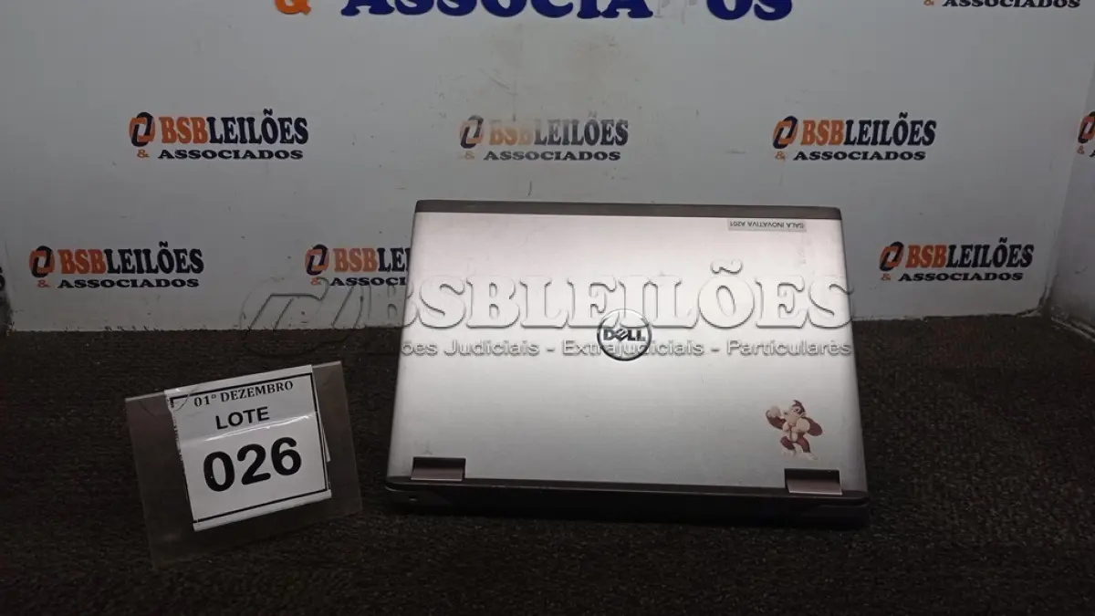 LOTE 026 - 01 NOTEBOOK MARCA DELL SÉRIE VOSTRO. (NO ESTADO) ATENÇÃO! FAZER A VISITAÇÃO ANTES DE ARREMATAR, NÃO SABEMOS SE FUNCIONA, LEILÃO NÃO TEM GARANTIA E NEM DEVOLUÇÃO, SUJEITO A POSSÍVEIS AVARIAS VISÍVEIS/OCULTAS E/OU AUSÊNCIA DE COMPONENTES.