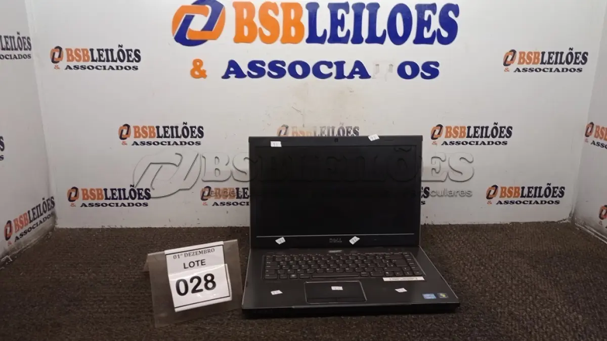 LOTE 028 - 01 NOTEBOOK MARCA DELL SÉRIE VOSTRO. (NO ESTADO) ATENÇÃO! FAZER A VISITAÇÃO ANTES DE ARREMATAR, NÃO SABEMOS SE FUNCIONA, LEILÃO NÃO TEM GARANTIA E NEM DEVOLUÇÃO, SUJEITO A POSSÍVEIS AVARIAS VISÍVEIS/OCULTAS E/OU AUSÊNCIA DE COMPONENTES.