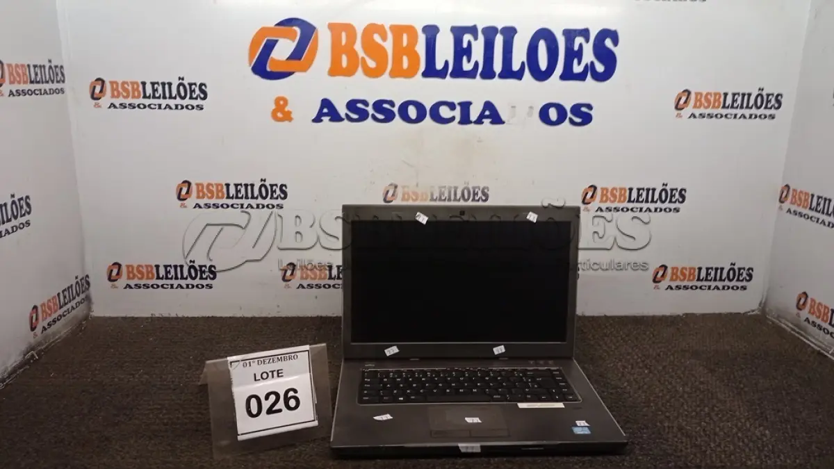 LOTE 026 - 01 NOTEBOOK MARCA DELL SÉRIE VOSTRO. (NO ESTADO) ATENÇÃO! FAZER A VISITAÇÃO ANTES DE ARREMATAR, NÃO SABEMOS SE FUNCIONA, LEILÃO NÃO TEM GARANTIA E NEM DEVOLUÇÃO, SUJEITO A POSSÍVEIS AVARIAS VISÍVEIS/OCULTAS E/OU AUSÊNCIA DE COMPONENTES.