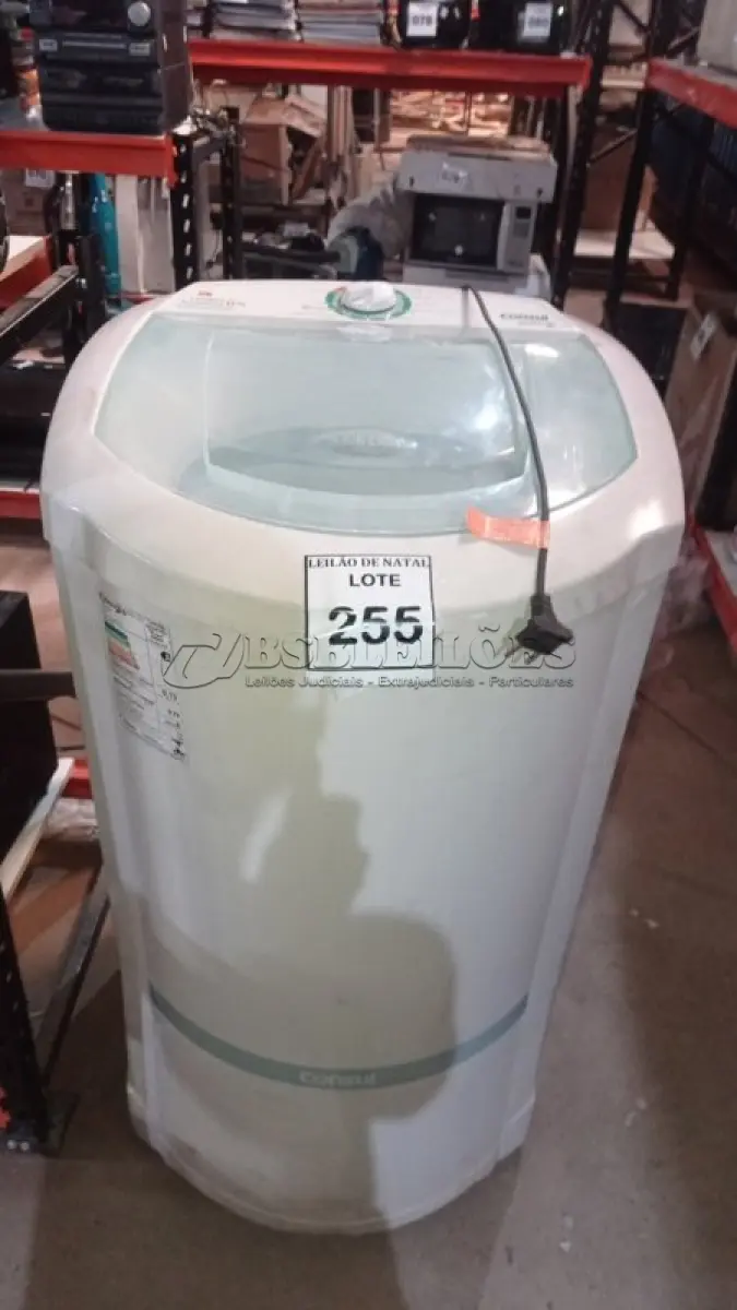 LOTE 255 - 01 LAVADORA AUTOMÁTICA 6KG 220V MARCA CONSUL. (NO ESTADO) ATENÇÃO! FAZER A VISITAÇÃO ANTES DE ARREMATAR, NÃO SABEMOS SE FUNCIONA, LEILÃO NÃO TEM GARANTIA E NEM DEVOLUÇÃO, SUJEITO A POSSÍVEIS AVARIAS VISÍVEIS/OCULTAS E/OU AUSÊNCIA DE COMPONENTES.