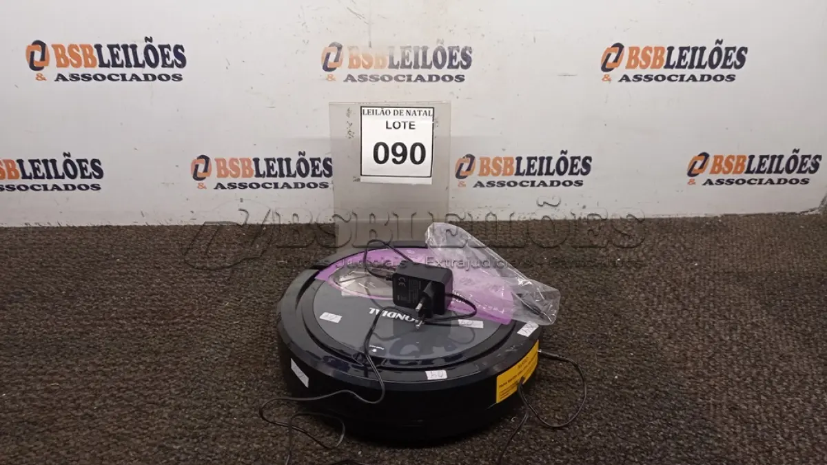 LOTE 090 - 01 ASPIRADOR ROBÔ MARCA MONDIAL. (NO ESTADO) ATENÇÃO! FAZER A VISITAÇÃO ANTES DE ARREMATAR, NÃO SABEMOS SE FUNCIONA, LEILÃO NÃO TEM GARANTIA E NEM DEVOLUÇÃO, SUJEITO A POSSÍVEIS AVARIAS VISÍVEIS/OCULTAS E/OU AUSÊNCIA DE COMPONENTES.