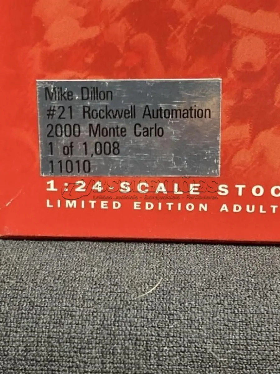 LOTE 144 - 01 RARA MINIATURA DA CASCAR ACTION NASCAR 1/24 DIECAST #21 MIKE DILLON ROCKWELL AUTOMATION 2000 MONTE CARLO,COMPRADA EM GARAGEM DE ANTIGUIDADES NOS EUA. (NO ESTADO) ATENÇÃO! FAZER A VISITAÇÃO ANTES DE ARREMATAR, NÃO SABEMOS SE FUNCIONA, LEILÃO NÃO TEM GARANTIA E NEM DEVOLUÇÃO, SUJEITO A POSSÍVEIS AVARIAS VISÍVEIS/OCULTAS E/OU AUSÊNCIA DE COMPONENTES.