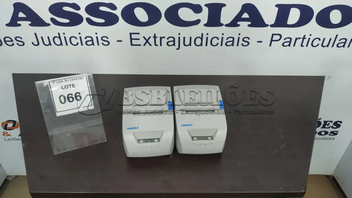 LOTE 066 - 02 IMPRESSORAS DE CUPOM SEM FONTE MARCA DIEBOLD.  (NO ESTADO) ATENÇÃO! FAZER A VISITAÇÃO ANTES DE ARREMATAR, NÃO SABEMOS SE FUNCIONA. LEILÃO NÃO TEM GARANTIA E NEM DEVOLUÇÃO, SUJEITO A POSSÍVEIS AVARIAS VISÍVEIS/OCULTAS E/OU AUSÊNCIA DE COMPONENTES.