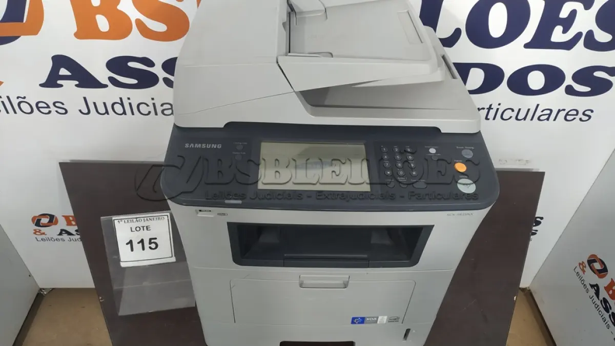 LOTE 115 - 01 IMPRESSORA MULTIFUNCIONAL MODELO SCX-5835NX MARCA SAMSUNG.  (NO ESTADO) ATENÇÃO! FAZER A VISITAÇÃO ANTES DE ARREMATAR, NÃO SABEMOS SE FUNCIONA. LEILÃO NÃO TEM GARANTIA E NEM DEVOLUÇÃO, SUJEITO A POSSÍVEIS AVARIAS VISÍVEIS/OCULTAS E/OU AUSÊNCIA DE COMPONENTES.
