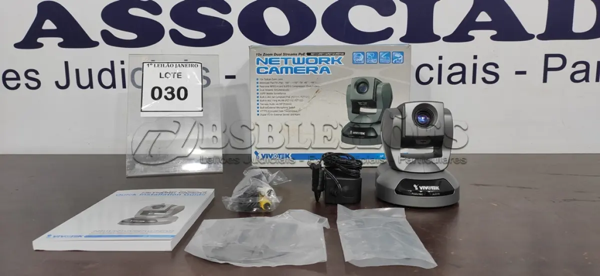 LOTE 030 - 01 CÂMERA DE REDE FIXA MARCA VIVOTEK.  (NO ESTADO) ATENÇÃO! FAZER A VISITAÇÃO ANTES DE ARREMATAR, NÃO SABEMOS SE FUNCIONA. LEILÃO NÃO TEM GARANTIA E NEM DEVOLUÇÃO, SUJEITO A POSSÍVEIS AVARIAS VISÍVEIS/OCULTAS E/OU AUSÊNCIA DE COMPONENTES.