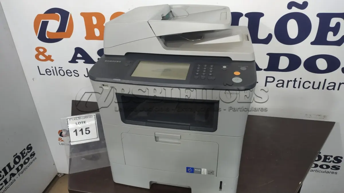 LOTE 115 - 01 IMPRESSORA MULTIFUNCIONAL MODELO SCX-5835NX MARCA SAMSUNG.  (NO ESTADO) ATENÇÃO! FAZER A VISITAÇÃO ANTES DE ARREMATAR, NÃO SABEMOS SE FUNCIONA. LEILÃO NÃO TEM GARANTIA E NEM DEVOLUÇÃO, SUJEITO A POSSÍVEIS AVARIAS VISÍVEIS/OCULTAS E/OU AUSÊNCIA DE COMPONENTES.