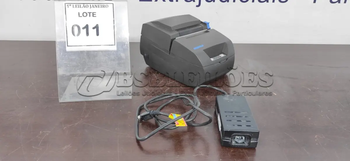 LOTE 011 - 01 IMPRESSORA DE CUPOM COM FONTE MARCA DIEBOLD.  (NO ESTADO) ATENÇÃO! FAZER A VISITAÇÃO ANTES DE ARREMATAR, NÃO SABEMOS SE FUNCIONA. LEILÃO NÃO TEM GARANTIA E NEM DEVOLUÇÃO, SUJEITO A POSSÍVEIS AVARIAS VISÍVEIS/OCULTAS E/OU AUSÊNCIA DE COMPONENTES.