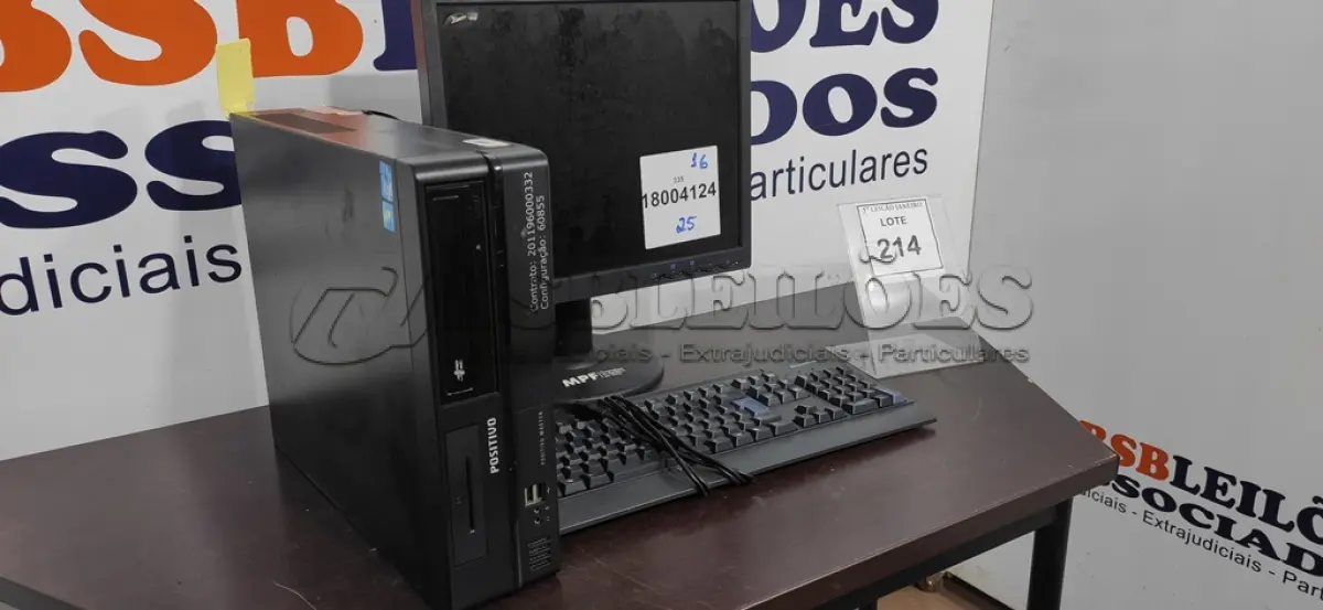 LOTE 214 - 01 CPU MARCA POSITIVO, 01 MONITOR MARCA LENOVO E 01 TECLADO LENOVO.  (NO ESTADO) ATENÇÃO! FAZER A VISITAÇÃO ANTES DE ARREMATAR, NÃO SABEMOS SE FUNCIONA. LEILÃO NÃO TEM GARANTIA E NEM DEVOLUÇÃO, SUJEITO A POSSÍVEIS AVARIAS VISÍVEIS/OCULTAS E/OU AUSÊNCIA DE COMPONENTES.