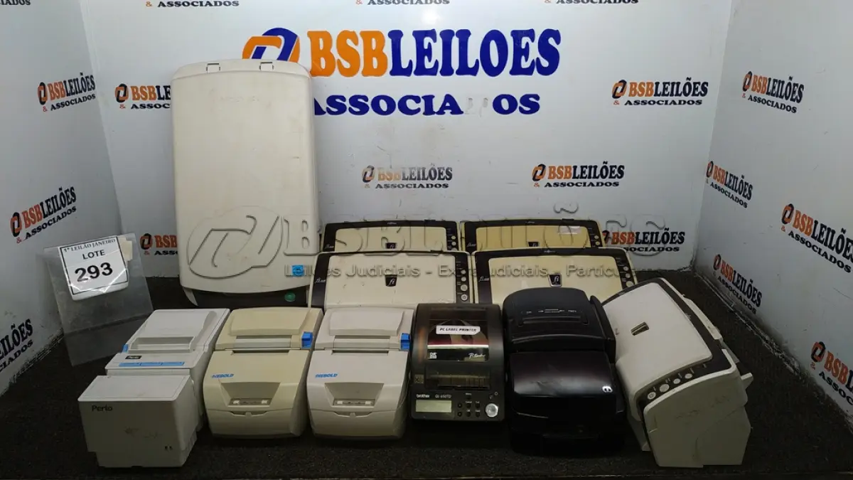 LOTE 293 - 06 SCANNERS E 05 IMPRESSORAS DE CUPOM DE MARCAS E MODELOS DIVERSOS.  (NO ESTADO) ATENÇÃO! FAZER A VISITAÇÃO ANTES DE ARREMATAR, NÃO SABEMOS SE FUNCIONA. LEILÃO NÃO TEM GARANTIA E NEM DEVOLUÇÃO, SUJEITO A POSSÍVEIS AVARIAS VISÍVEIS/OCULTAS E/OU AUSÊNCIA DE COMPONENTES.