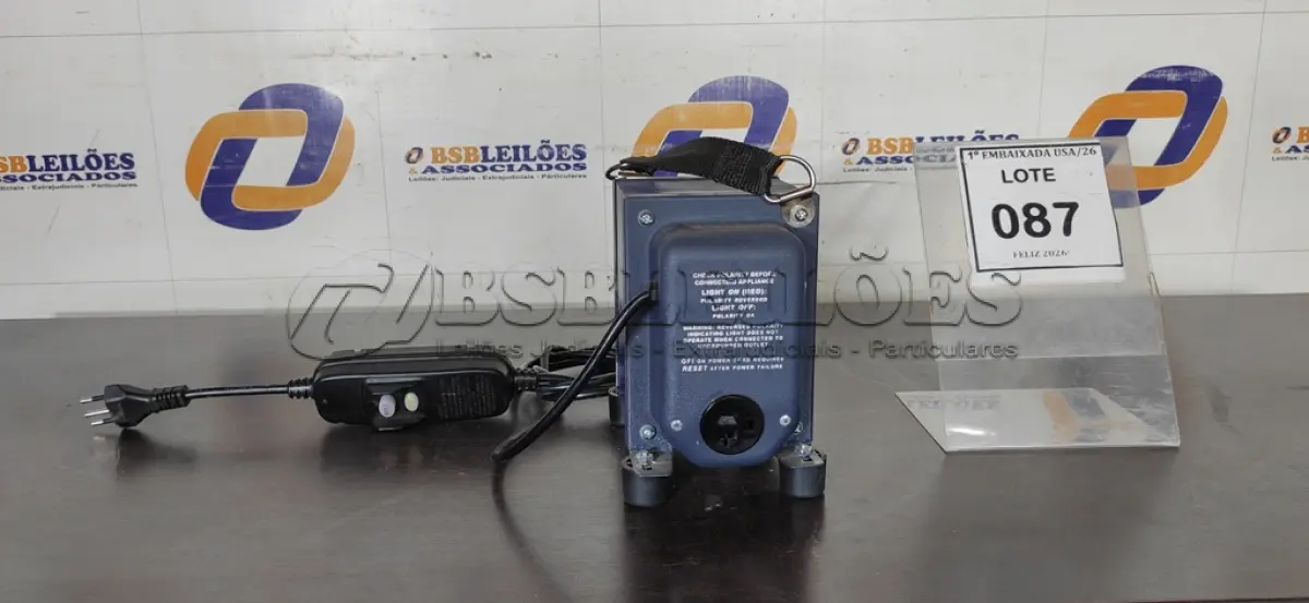 LOTE 087 - 01 TRANSFORMADOR 2.000 W. (NO ESTADO EM QUE SE ENCONTRA. SUJEITO A AVARIAS OCULTAS/VISÍVEIS.) BJ7532U
