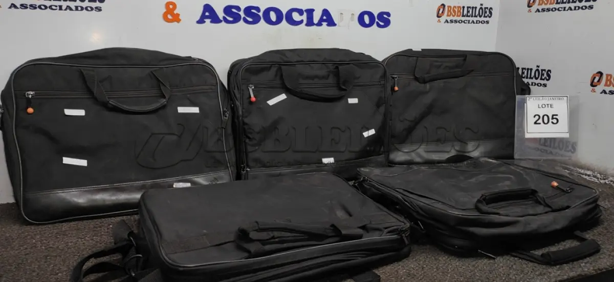 LOTE 205 - 05 PASTAS PARA NOTEBOOK. (NO ESTADO) ATENÇÃO! FAZER A VISITAÇÃO ANTES DE ARREMATAR, NÃO SABEMOS SE FUNCIONA. LEILÃO NÃO TEM GARANTIA E NEM DEVOLUÇÃO, SUJEITO A POSSÍVEIS AVARIAS VISÍVEIS/OCULTAS E/OU AUSÊNCIA DE COMPONENTES.