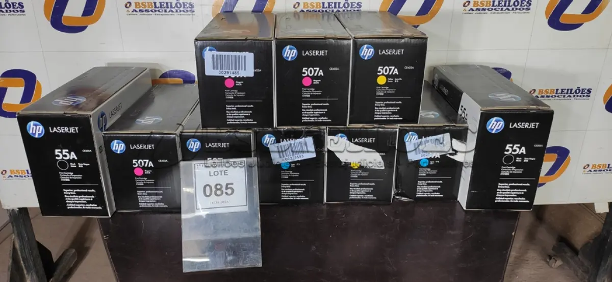 LOTE 085 - 04 TONNERS 507A MAGENTA, 02 TONNERS 507A CIAN, 02 TONNER 55A BLACK E 02 TONNERS YELLOW. (NO ESTADO EM QUE SE ENCONTRA. SUJEITO A AVARIAS OCULTAS/VISÍVEIS.) N/A
