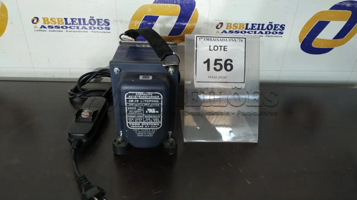 LOTE 156 - 01 TRANSFORMADOR 2.000 W. (NO ESTADO EM QUE SE ENCONTRA. SUJEITO A AVARIAS OCULTAS/VISÍVEIS.) BJ7531T