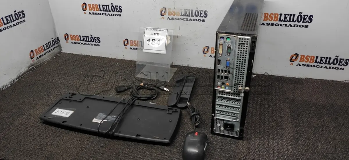 LOTE 184 - 01 CPU INFORWAY 4GB HD 500, 01 MOUSE , 01 TECLADO , 01 BASE DE CPU, 01 CABO DE FORÇA. (NO ESTADO) ATENÇÃO! FAZER A VISITAÇÃO ANTES DE ARREMATAR, NÃO SABEMOS SE FUNCIONA. LEILÃO NÃO TEM GARANTIA E NEM DEVOLUÇÃO, SUJEITO A POSSÍVEIS AVARIAS VISÍVEIS/OCULTAS E/OU AUSÊNCIA DE COMPONENTES.