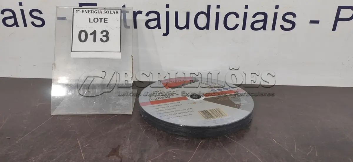 LOTE 013 - 10 DISCOS DE CORTE 9” MARCA MAKITA. (NO ESTADO) ATENÇÃO! FAZER A VISITAÇÃO ANTES DE ARREMATAR, NÃO SABEMOS SE FUNCIONA, LEILÃO NÃO TEM GARANTIA E NEM DEVOLUÇÃO, SUJEITO A POSSÍVEIS AVARIAS VISÍVEIS/OCULTAS E/OU AUSÊNCIA DE COMPONENTES.