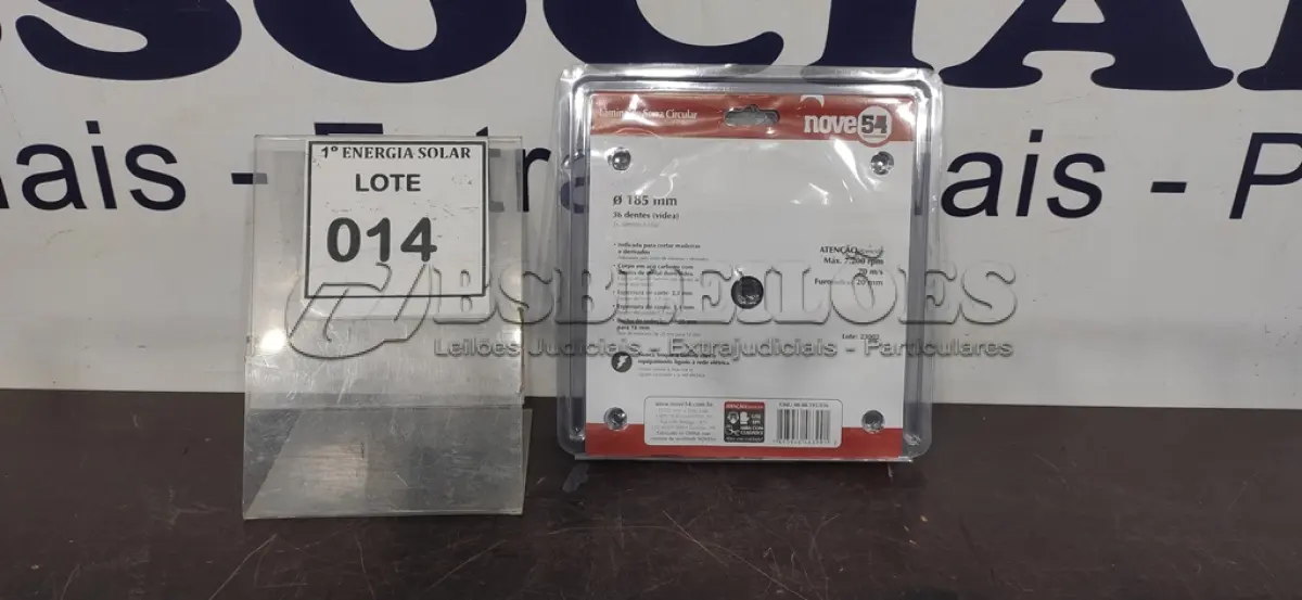 LOTE 014 - 02 DISCOS DE SERRA CIRCULAR PARA MADEIRA MARCAM NOVE54. (NO ESTADO) ATENÇÃO! FAZER A VISITAÇÃO ANTES DE ARREMATAR, NÃO SABEMOS SE FUNCIONA, LEILÃO NÃO TEM GARANTIA E NEM DEVOLUÇÃO, SUJEITO A POSSÍVEIS AVARIAS VISÍVEIS/OCULTAS E/OU AUSÊNCIA DE COMPONENTES.