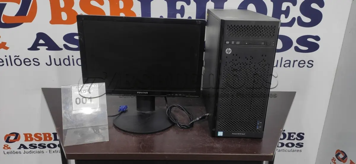 LOTE 001 -  01 CPU HP PROLIANT ML110 GEN9 E 01 MONITOR POSITIVO.(NO ESTADO) ATENÇÃO! FAZER A VISITAÇÃO ANTES DE ARREMATAR, NÃO SABEMOS SE FUNCIONA, LEILÃO NÃO TEM GARANTIA E NEM DEVOLUÇÃO, SUJEITO A POSSÍVEIS AVARIAS VISÍVEIS/OCULTAS E/OU AUSÊNCIA DE COMPONENTES.