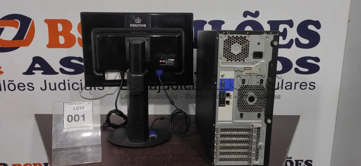 LOTE 001 -  01 CPU HP PROLIANT ML110 GEN9 E 01 MONITOR POSITIVO.(NO ESTADO) ATENÇÃO! FAZER A VISITAÇÃO ANTES DE ARREMATAR, NÃO SABEMOS SE FUNCIONA, LEILÃO NÃO TEM GARANTIA E NEM DEVOLUÇÃO, SUJEITO A POSSÍVEIS AVARIAS VISÍVEIS/OCULTAS E/OU AUSÊNCIA DE COMPONENTES.
