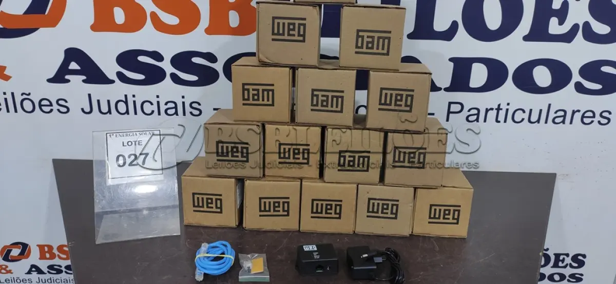 LOTE 027 - 16 MÓDULOS WIFI DATALOGGER WEG WCD ED100. (NO ESTADO) ATENÇÃO! FAZER A VISITAÇÃO ANTES DE ARREMATAR, NÃO SABEMOS SE FUNCIONA, LEILÃO NÃO TEM GARANTIA E NEM DEVOLUÇÃO, SUJEITO A POSSÍVEIS AVARIAS VISÍVEIS/OCULTAS E/OU AUSÊNCIA DE COMPONENTES.